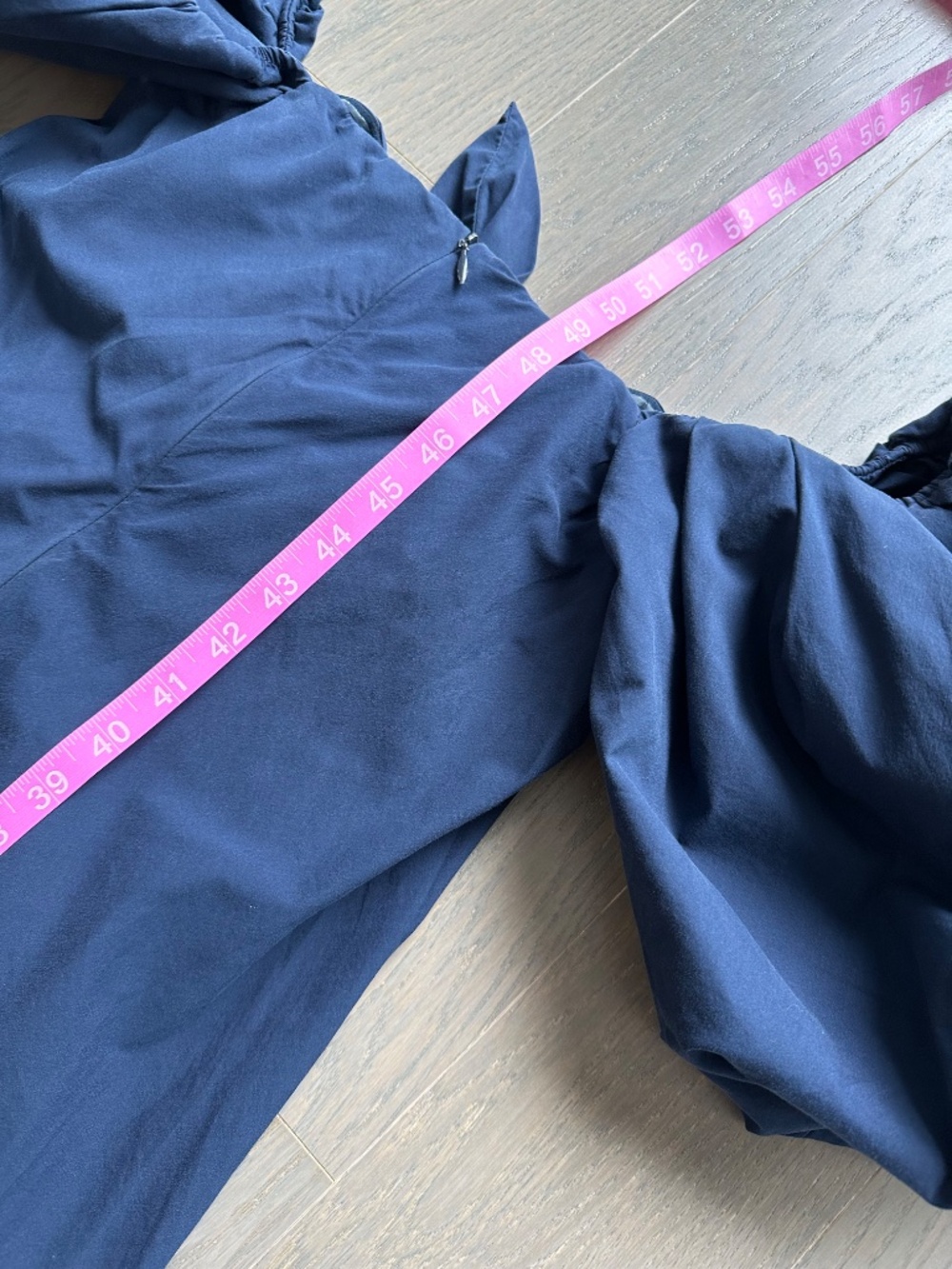 Caroline Constas Reyna Navy Blue Puff Sleeve Maxi Dress - SMALL - Picture 8 of 9